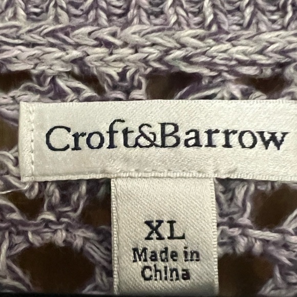 Croft & Barrow Crochet Summer Sweater XL - Picture 5 of 6